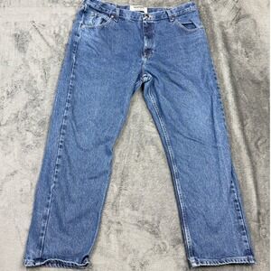 Wrangler Authentics Mens Blue Denim Jeans 38 x‎ 29 Regular Fit Casual Pants
